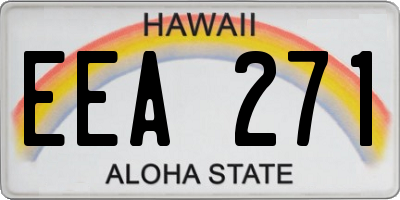 HI license plate EEA271