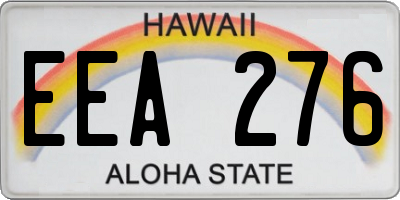 HI license plate EEA276