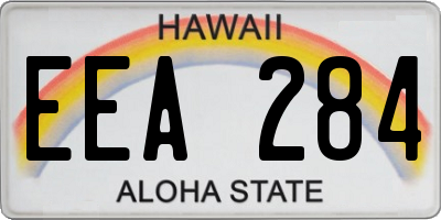 HI license plate EEA284