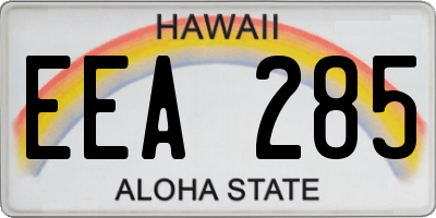 HI license plate EEA285