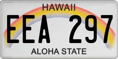 HI license plate EEA297