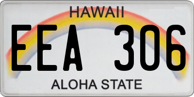 HI license plate EEA306