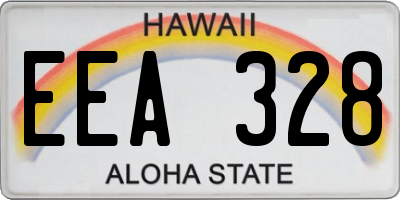 HI license plate EEA328