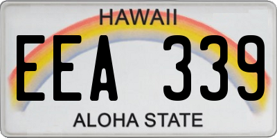 HI license plate EEA339
