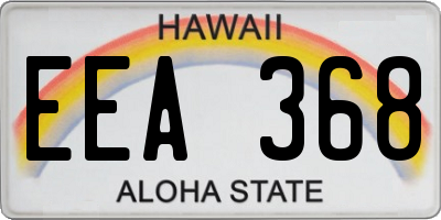 HI license plate EEA368