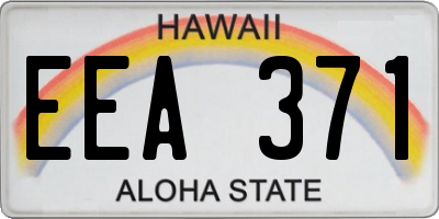 HI license plate EEA371
