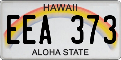 HI license plate EEA373