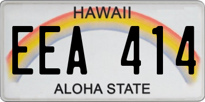 HI license plate EEA414