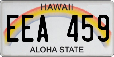 HI license plate EEA459