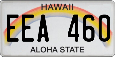 HI license plate EEA460