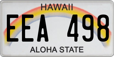 HI license plate EEA498