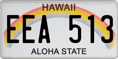 HI license plate EEA513