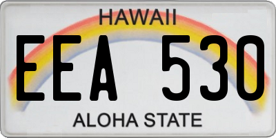 HI license plate EEA530