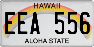 HI license plate EEA556