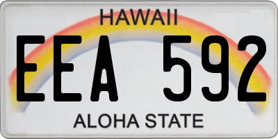HI license plate EEA592