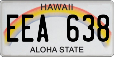 HI license plate EEA638