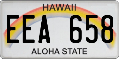 HI license plate EEA658