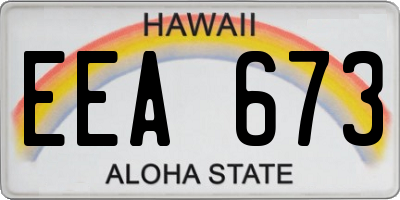 HI license plate EEA673