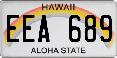 HI license plate EEA689