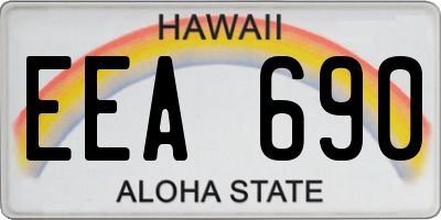 HI license plate EEA690