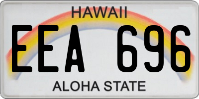 HI license plate EEA696