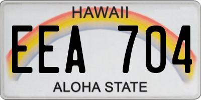 HI license plate EEA704