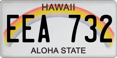 HI license plate EEA732