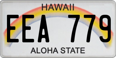 HI license plate EEA779