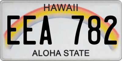 HI license plate EEA782