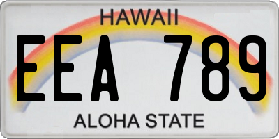 HI license plate EEA789