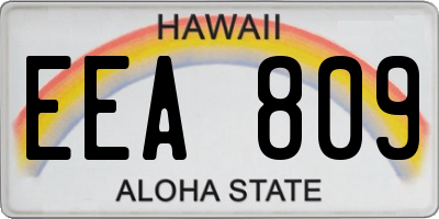 HI license plate EEA809