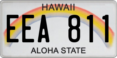 HI license plate EEA811