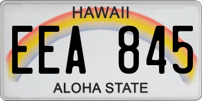 HI license plate EEA845