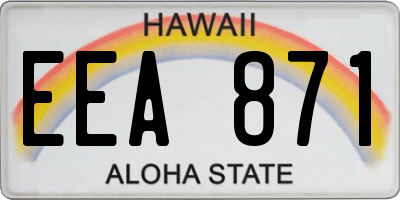 HI license plate EEA871
