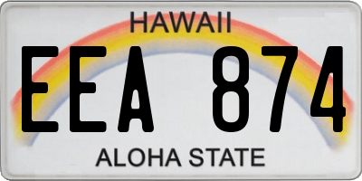 HI license plate EEA874