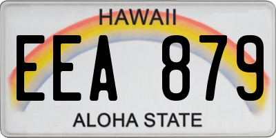 HI license plate EEA879