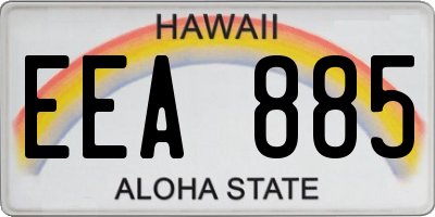 HI license plate EEA885