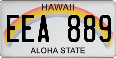 HI license plate EEA889
