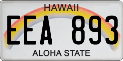 HI license plate EEA893