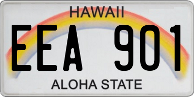 HI license plate EEA901