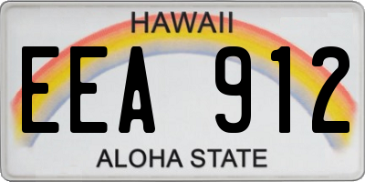 HI license plate EEA912