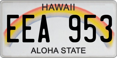 HI license plate EEA953