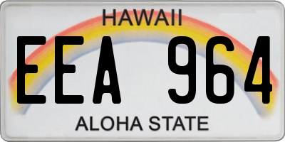 HI license plate EEA964