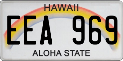 HI license plate EEA969