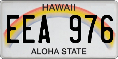 HI license plate EEA976