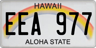 HI license plate EEA977