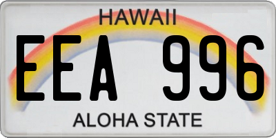HI license plate EEA996