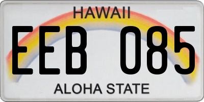 HI license plate EEB085