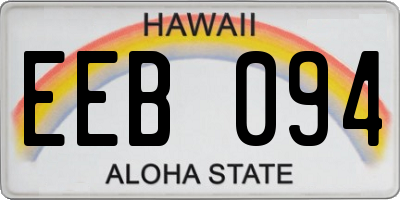 HI license plate EEB094