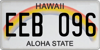 HI license plate EEB096